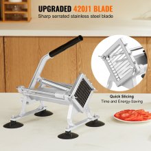 VEVOR Affettatrice Verdure Frutta Commerciale 3/8 Pollici, Affettatrice Taglia Verdure in Acciaio Inox Lega di Alluminio, Affettatrice Manuale con Piedini Antiscivolo, Cipolle, Patate, Limoni