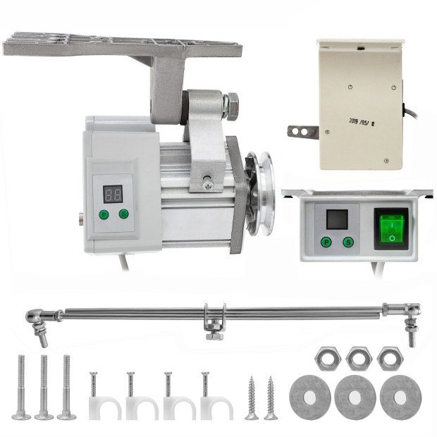 VEVOR Motore per Macchina da Cucire 220V 400W Senza Spazzole Servomotore a Risparmio Energetico Industriale Motore Velocità Massima 4500Rpm