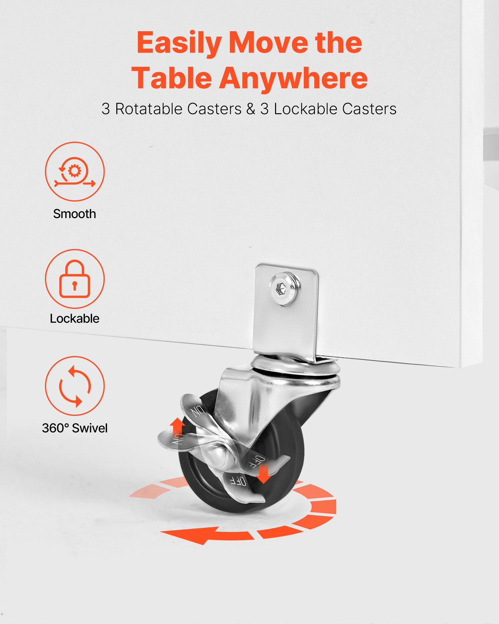 VEVOR Tavolo da Cucito Pieghevole Tavolo Multiuso per Macchina da Cucire con Mobiletto Design Compatto, Porta Magnetica, Postazione per Lavori Artigianali e Scrivania per Casa, Bianco