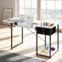 VEVOR Tavolo da Cucito Tavolo Multiuso per Macchina da Cucire con Cassetti Ripiano Laterale Pieghevole Scrivania per Computer per Casa, Studio di Moda, Studio d'arte, Istituto Scolastico