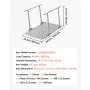 VEVOR Rampa per Sedia a Rotelle con Corrimano, 114x85 cm, Rampa per Soglia della Porta in Ferro Resistente, Portata 199,6 kg, Design Portatile e Antiscivolo per Gradini, Scale, Porte, Marciapiedi
