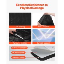 VEVOR Telo Isolante per Casa, 1220 x 76200 mm, Barriera al Vapore Spessa 0,17 mm, Telo in Plastica Resistente per Protezione Antistrappo, Barriera al Vapore per Edilizia Residenziale, Nero