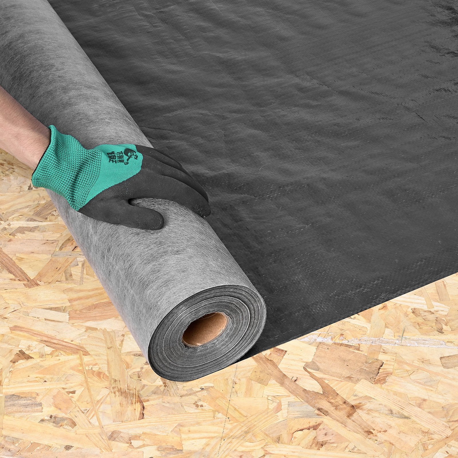 VEVOR Telo Isolante per Casa, 1220 x 76200 mm, Barriera al Vapore Spessa 0,17 mm, Telo in Plastica Resistente per Protezione Antistrappo, Barriera al Vapore per Edilizia Residenziale, Nero
