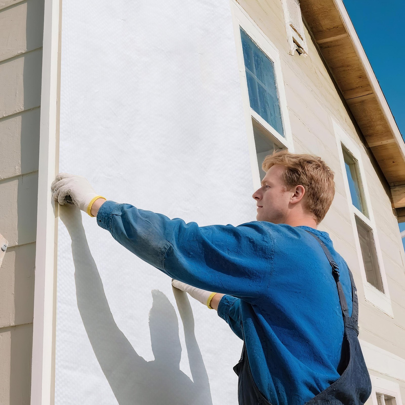 VEVOR Telo Isolante per Casa, 2740 x 45720 mm, Barriera al Vapore Spessa 0,13 mm, Telo in Plastica Resistente per Protezione Antistrappo, Barriera al Vapore per Edilizia Residenziale Bianco