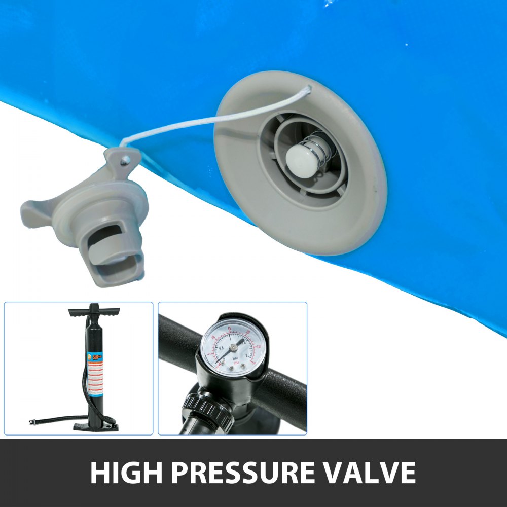 Vevor 3x2x0,15m Isola Galleggiante Gonfiabile Materassino Gonfiabile 5-6 Persone