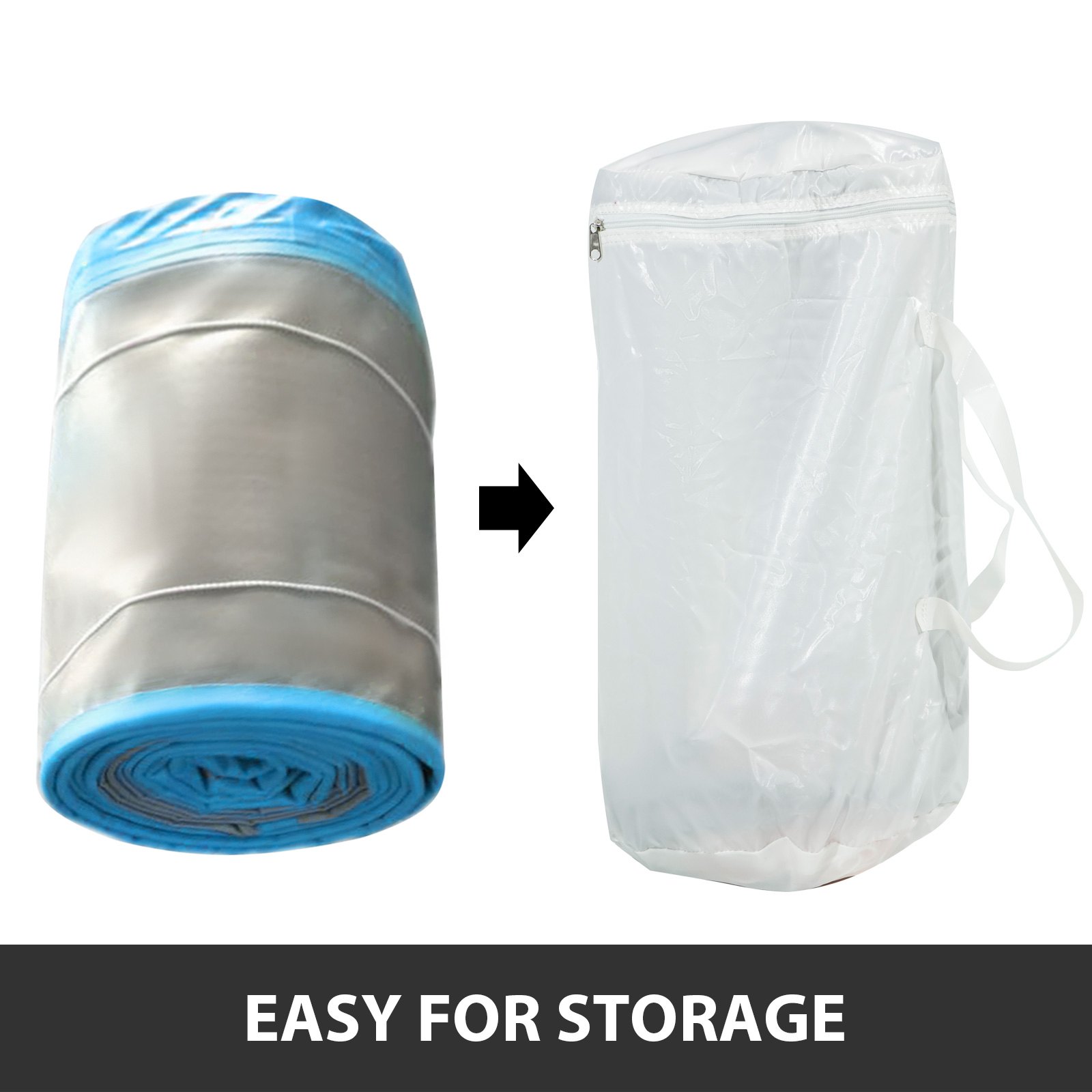 Vevor 3x2x0,15m Isola Galleggiante Gonfiabile Materassino Gonfiabile 5-6 Persone