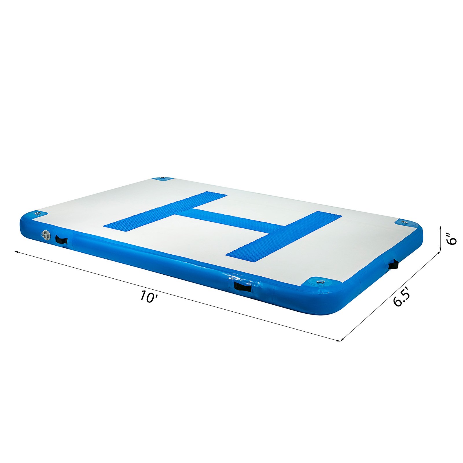 Vevor 3x2x0,15m Isola Galleggiante Gonfiabile Materassino Gonfiabile 5-6 Persone