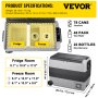 VEVOR Frigorifero per Auto Congelatore Portatile 60L Frigo 80W da Viaggio a Zona Doppia con Controllo APP per Viaggi in Camper, Campeggi, Barche, Campeggio, Viaggi su Strada e Altre Attività Esterna