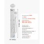 VEVOR Pannello Doccia Sistema a Torre, con Soffione Doccia, 124 cm Colonna Doccia in Acciaio Inox Spazzolato, Sistema di Massaggio a Parete, con Doccetta e 6 Piccoli Getti Massaggianti