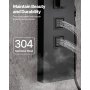 VEVOR Pannello Doccia con Sistema a Torre con Soffione a Pioggia, Colonna Doccia in Acciaio Inox Spazzolato 1240 mm Rubinetto a 4 Funzioni, con 4 Getti Corporei, Doccetta e Beccuccio per Vasca
