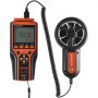 VEVOR 4-in-1 Anemometer 100.8MPH Air Velocity Meter 168x75x36mm Wind Meter IP44 Wind Meter Wind Speed ​​Meter MAX/MIN/AVG/CU Wind Speed ​​Data Speed ​​Meter