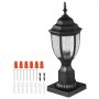 VEVOR Luci da Esterno dal Tramonto all'Alba 164 x 164 x 430 mm Lampade da Palo Impermeabili con Paralume in Vetro da 88,9 mm Palo da Esterno Antifulmine per Patio, Giardino, Vialetto, 2 Confezioni