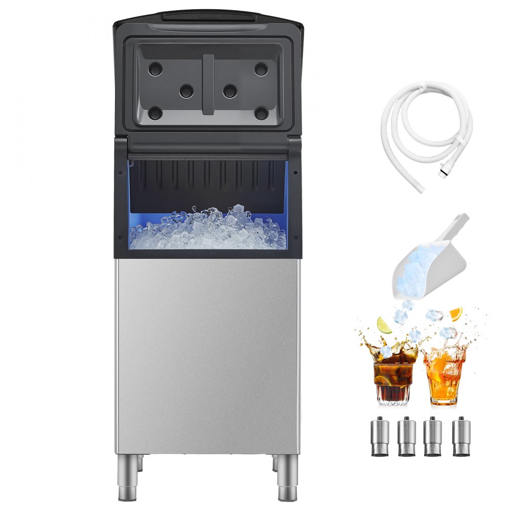VEVOR Commercial Ice Maker Storage Bin, 136 kg Capacity Ice-Bin, Commercial Ice Storage Bin with Adjustable Anti-slip Rubber Feet, Suitable for Restaurant Hotel and Beverage Shops