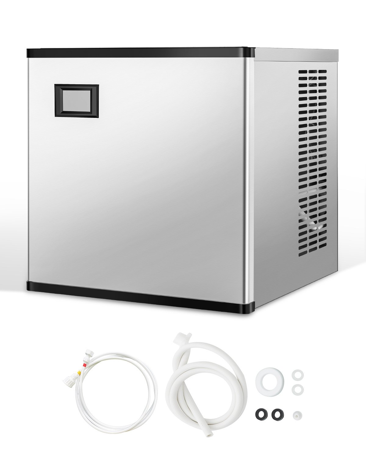 VEVOR Ice Maker Head for Commercial Ice Makers (Head Only) 227 kg/day, Stainless Steel Head + SGCC Ice Maker Head with Smart Control Panel & One-Touch Cleaning