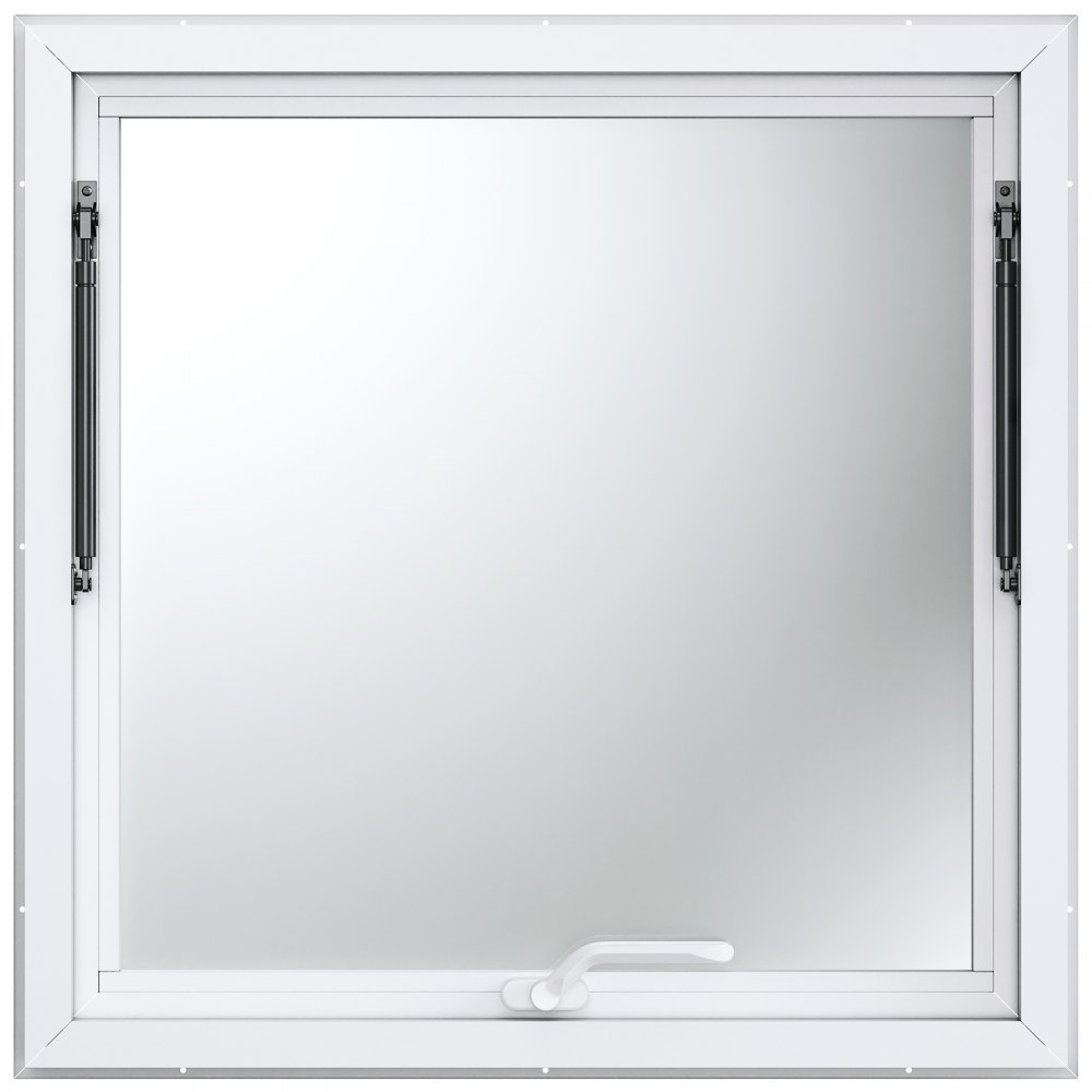 VEVOR Food Service Window 36"x36", Aluminum Alloy Service Window for Food Trucks with Awning Door and Tow Hook, Swivels Up to 85 Degrees, Glass Not Included