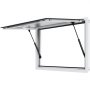 VEVOR Food Service Window 48"x36", Aluminum Alloy Service Window for Food Trucks with Awning Door and Tow Hook, Swivels up to 85 Degrees, Glass Not Included