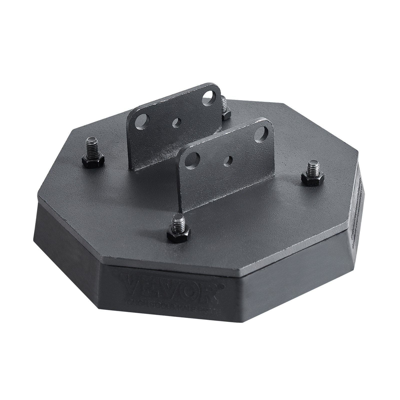 VEVOR Cuscinetti Livellanti Durevole, 4 Pezzi in Gomma Rimorchio, Ognuno con Capacità 2,3 T, Cuscinetto Stabilizzatore con Ampia Superficie Compatibile Piedini a Forbice, 203 x 203 x 76 mm