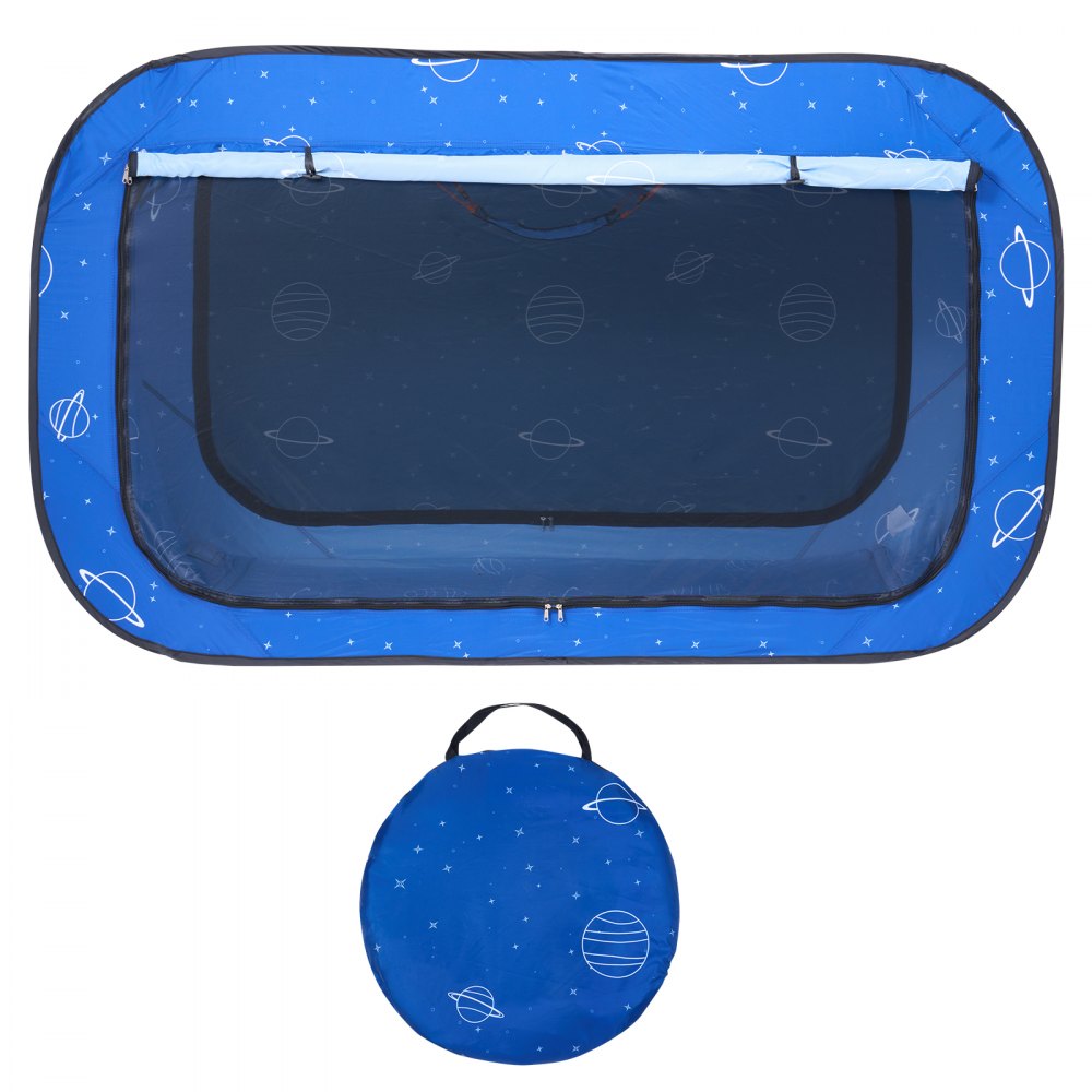 VEVOR Tenda da Letto Traspirante 2 Porte Oscurante Leggera Pali in Fibra 8,3 mm 2000x1050x1200mm