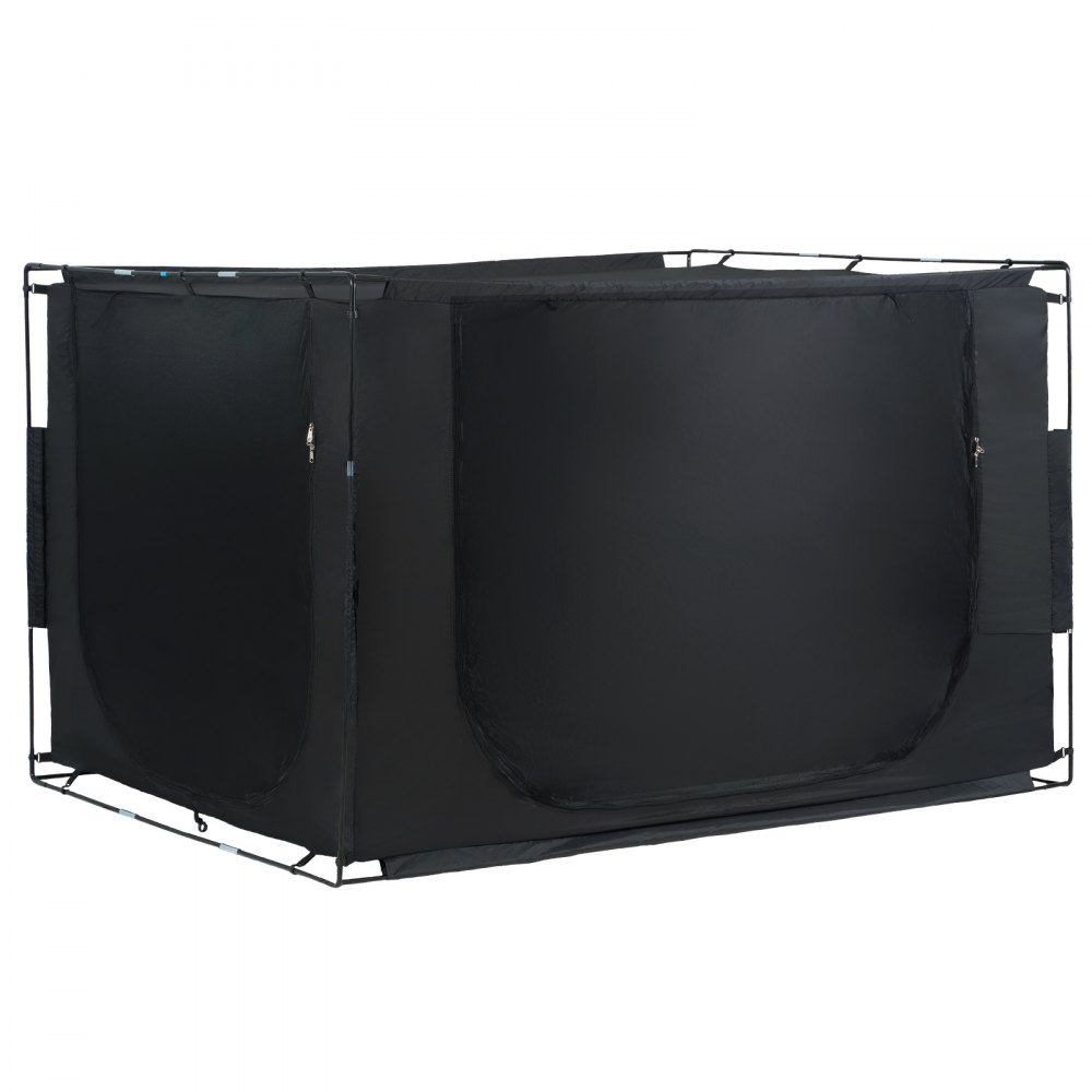 VEVOR Tenda da Letto Traspirante 70% 3 Porte Oscurante Pali in Fibra 10,9 mm 2030 x 1520 x 1190 mm