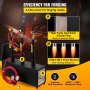 VEVOR Forgia a Gas per Coltelli, Potenza Massima 230,4 kW·h / 786k BTU Peso 16,3 kg Forgia a Gas Propano con 3 Bruciatori e 1 Porta, Forgia per Fabbri a Gas Propano per La Fabbricazione di Coltelli