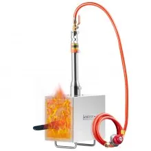 VEVOR Forgia a Gas Propano Bruciatore Quadrato per Coltelli Metalli Attrezzature per Forgiatura, Forgia a Gas Propano in Acciaio Inox 1 Bruciatore Portabile, Forgia a Gas per Coltelli Max. 1427℃