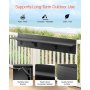 VEVOR Tavolo Sospeso Pieghevole in Metallo per Ringhiera del Balcone da 1500 x 450 x 240 mm, Tavolo da Bar all'Aperto per Ringhiere, per Ringhiere e Patio e Terrazza Staffa in Acciaio Inox