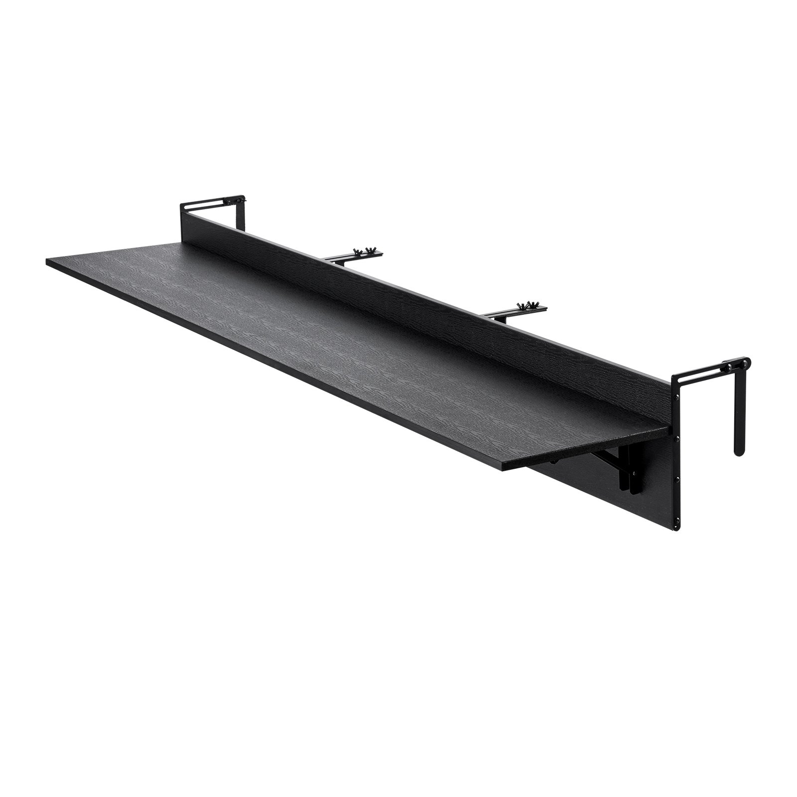 VEVOR Tavolo Sospeso Pieghevole in Metallo per Ringhiera del Balcone da 1500 x 450 x 240 mm, Tavolo da Bar all'Aperto per Ringhiere, per Ringhiere e Patio e Terrazza Staffa in Acciaio Inox