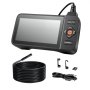VEVOR Endoscopio Articolato a Tripla Lente, Telecamera Endoscopica Industriale con Luce, Schermo IPS HD da 4,5'', Zoom 8x, Batteria da 3000 mAh, Cavo Impermeabile IP67 da 5 m, per Auto e Idraulica
