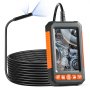 VEVOR Telecamera Endoscopica Luce, Boroscopio a Doppia Lente con Cavo 5 m Scheda 32 GB, Schermo 109 mm 1080P Luci LED Zoom 4X, Telecamera a Serpente Impermeabile IP67, Idraulica Telecamera Ispezione