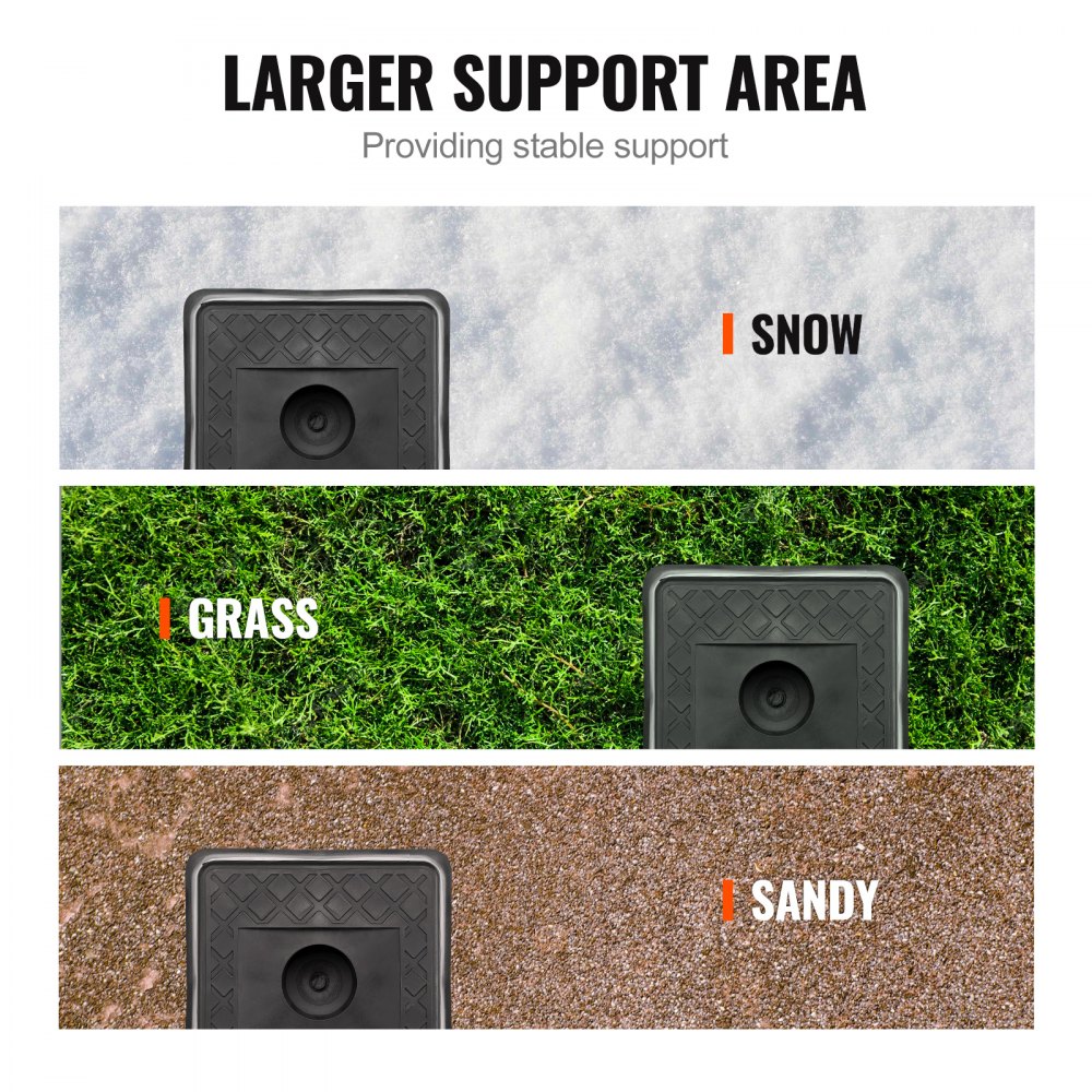 VEVOR Trailer Jack Block Motorhome Travel Accessories, 4-Pack Jacks 2721 kg Capacity per Motorhome Leveling Block, for any jack, post, foot and saddle wheel