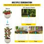 VEVOR Gabbie per Pomodoro Gabbie di Supporto per Piante Confezione da 3 Pezzi Quadrati in Acciaio 3,3FT Verde per Giardino