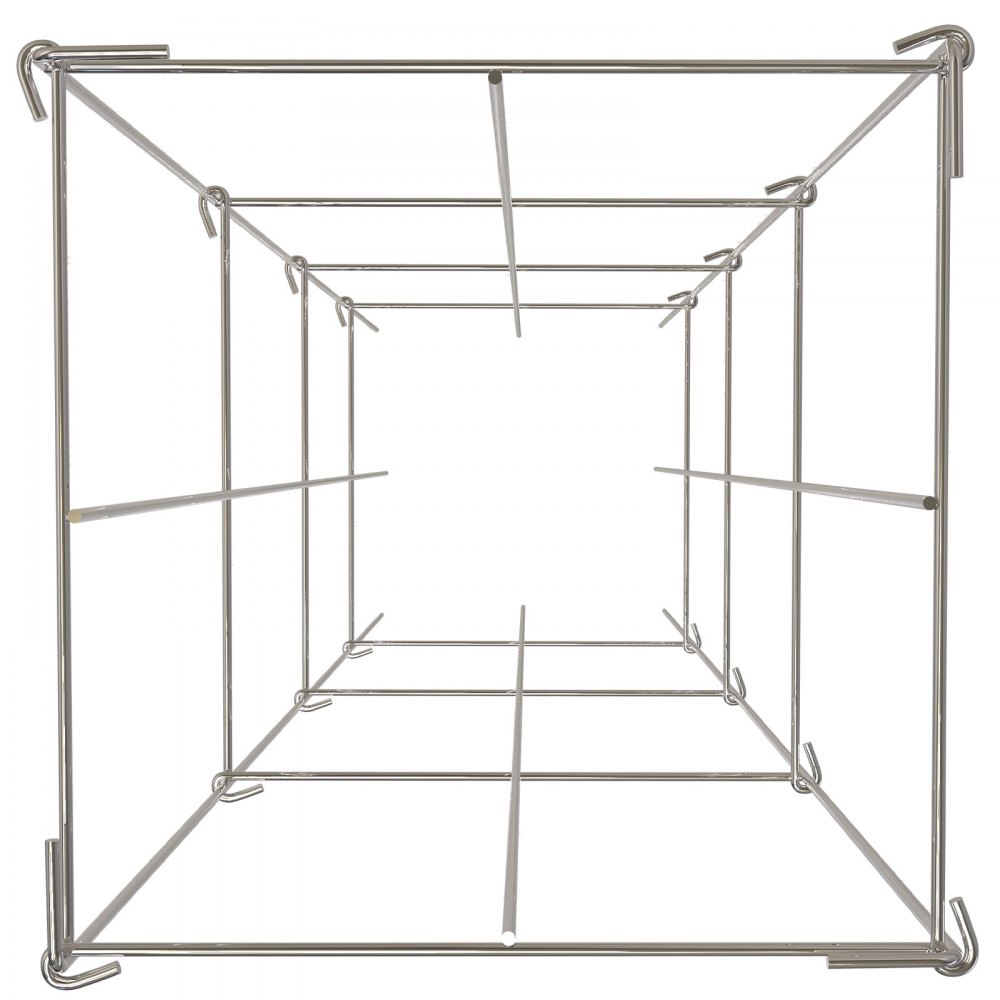 VEVOR Gabbie per Pomodori, 11,8" x 11,8" x 46,1", 5 Confezioni Gabbie di Supporto per Piante Quadrate, Torri per Pomodori in Acciaio per Verdure Rampicanti, Piante, Fiori, Frutta