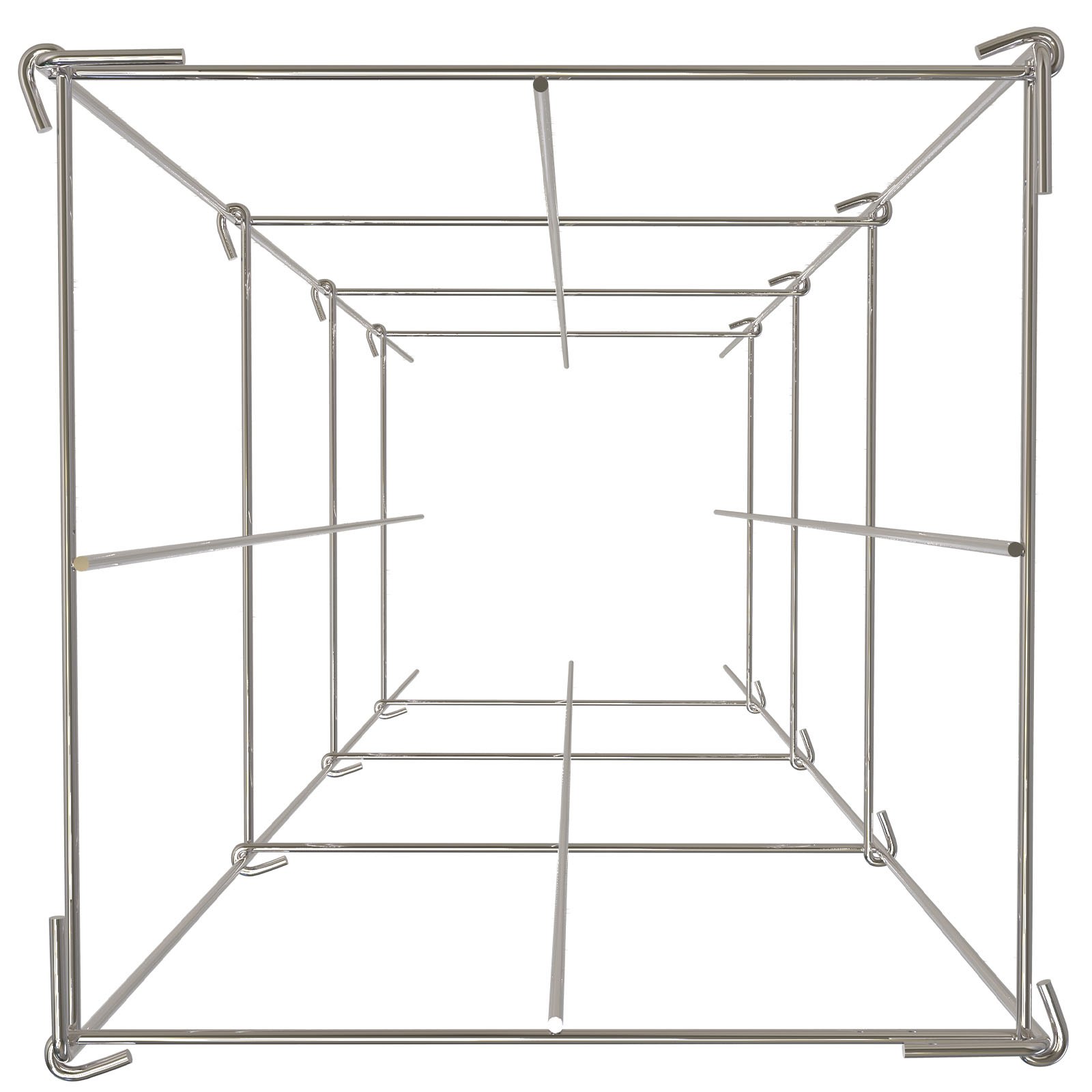 VEVOR Gabbie per Pomodori, 11,8" x 11,8" x 46,1", 5 Confezioni Gabbie di Supporto per Piante Quadrate, Torri per Pomodori in Acciaio per Verdure Rampicanti, Piante, Fiori, Frutta