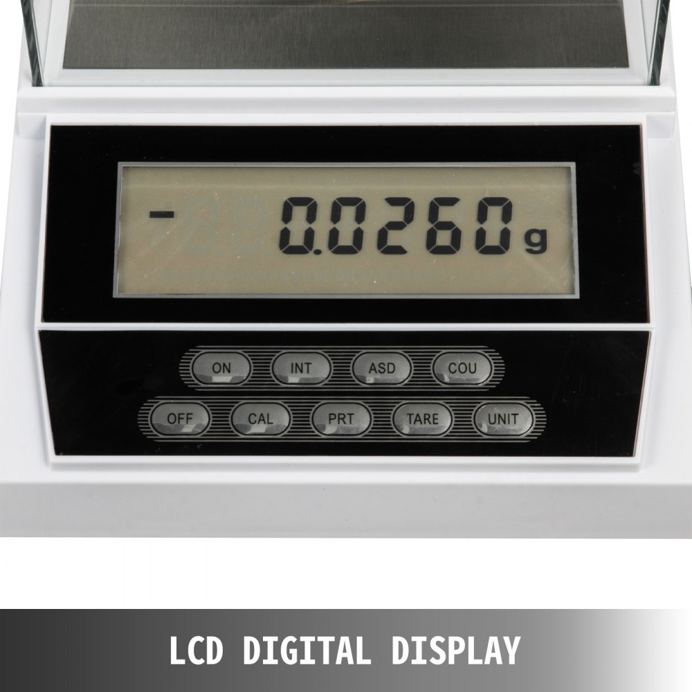 VEVOR Bilancia Analitica da Laboratorio 200g/0.001g con LCD Display per Laboratorio Industria Oro