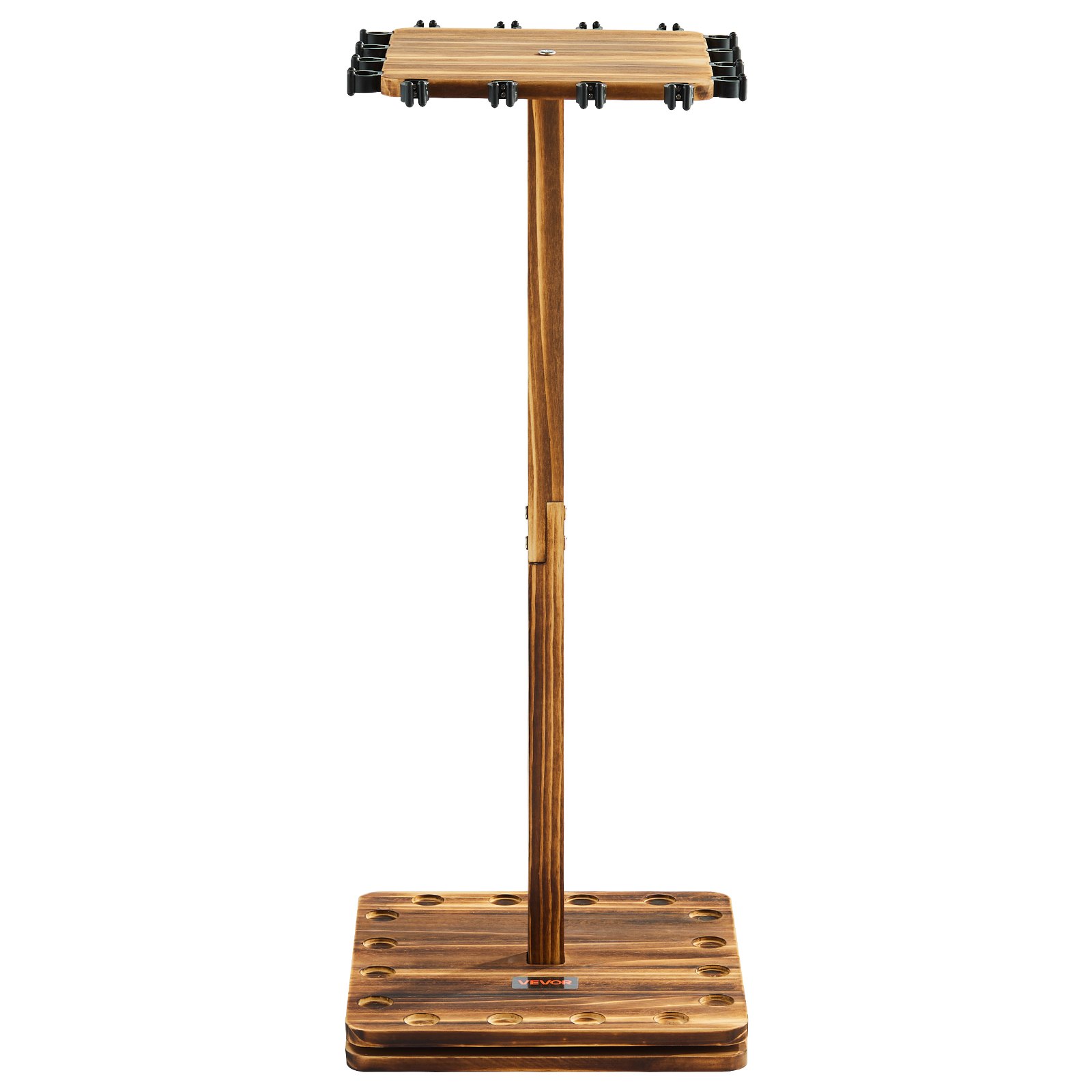 VEVOR Portacanne da Pesca per 16 Aste 330 x 330 x 810 mm Supporto in Legno Girevole a 360° per Organizzare e Riporre Canne, Supporto da Pavimento Salvaspazio per Attrezzatura da Pesca
