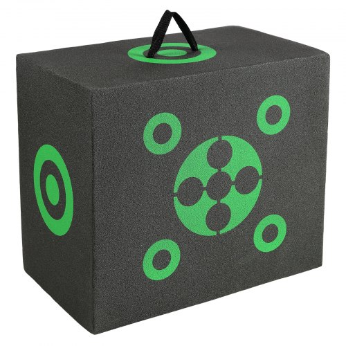 VEVOR Bersaglio da Tiro con l'Arco 406,4 x 457,2 mm Bersaglio Portatile in Schiuma XPE per l'Allenamento di Tiro con l'Arco all'Aperto Alta Visibilità, Bersaglio a Cubo per Tiro con l'Arco Portatile