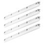 VEVOR Lampada LED a Tenuta di Vapore da 1219 mm, 4 Pezzi, 60W/50W/40W Selezionabile, Lampada 5000K con 5400/6400/7400LM Regolabile, IP65 per Parcheggi, Magazzini, Cabine, Congelatori, Autolavaggi