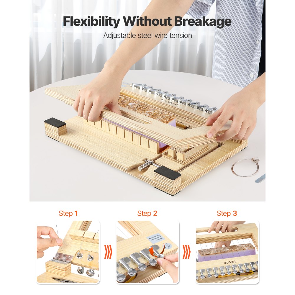 VEVOR Tagliasapone, Taglia da 1 a 12 Barre, Taglia in Modo Preciso e Accurato Barre da 25,4 mm, Struttura in Legno con Filo d'Acciaio, con Fili Extra, Tagliasapone Fatto a Mano per Candele