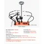 VEVOR Stazione Terza Mano per Saldatura Magnetica 4 Bracci Flessibili, Lampada d'Ingrandimento a LED 3X, 4 Supporti PCB Supporto per Pistola ad Aria Calda a 360°, Ausilio per Riparazioni Elettroniche