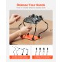 VEVOR Stazione per Saldatura Magnetica Terza Mano 4 Bracci Flessibili con 6 Supporti per Pilastri PCB Supporto a 360°, Supporto Ausilio per Saldatura con Base per Riparazioni, Meccanica, Fai-da-te