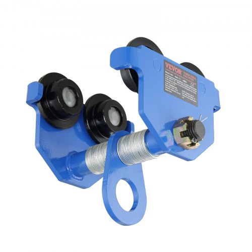 VEVOR Carrello di Sollevamento Capacità Carico max. 1 Tonnellata, Carrello con Trave di Spinta Larghezza Regolabile 63,5-177,8mm, Carrello di Sollevamento per Garage Officina Acciaio Legato Travi I