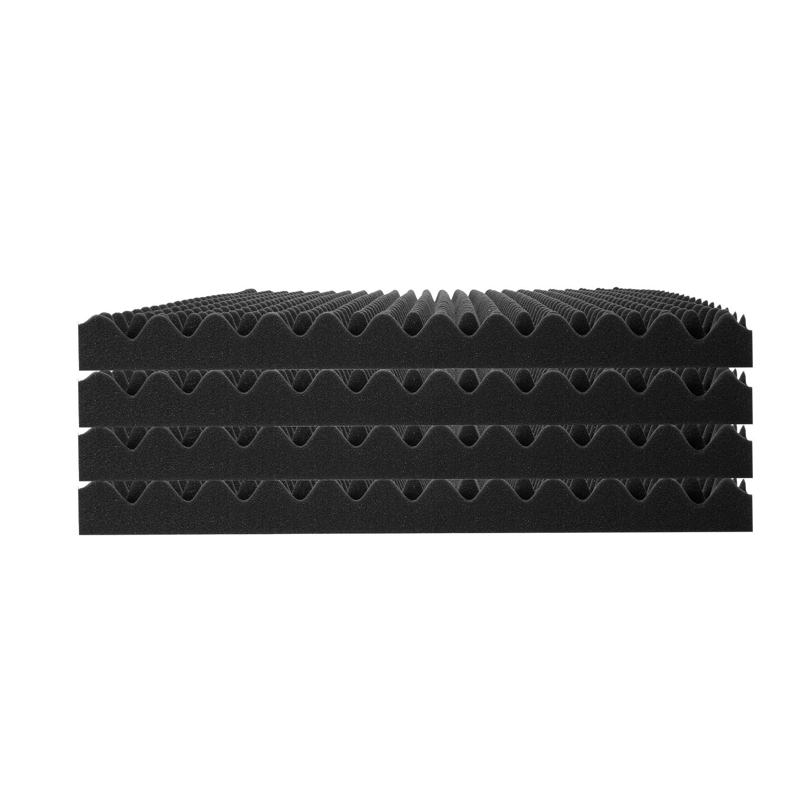 VEVOR Pannelli Acustici in Schiuma, Pannelli Fonoassorbenti da Parete a Forma Uovo, Pannelli Acustici, Pannelli Fonoassorbenti per Pareti e Soffitti, 2 Pezzi 1200 x 600 x 50 mm, Nero