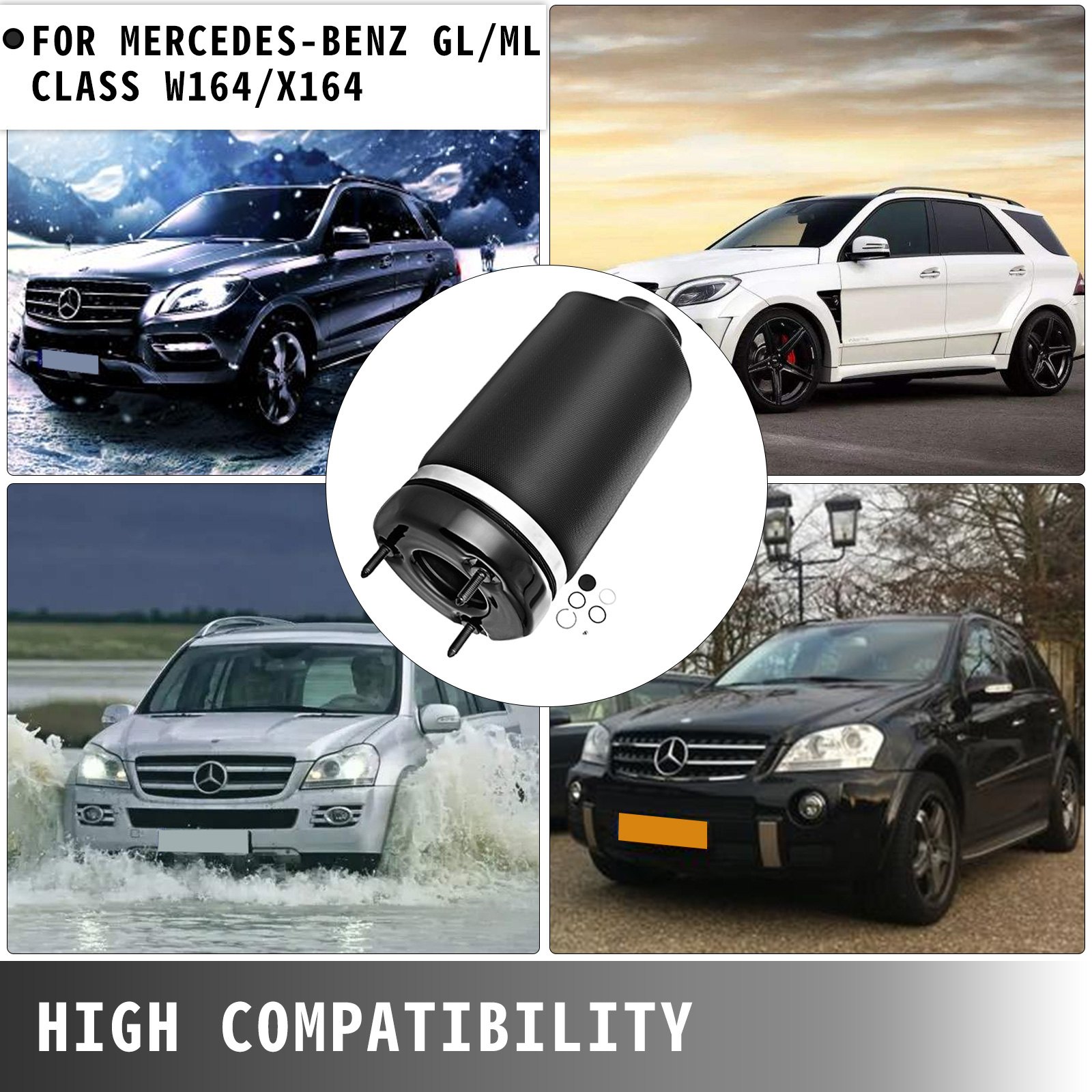 Aria Sospensioni Molla Borsa Per Mercedes Ml Gl Classe W164 X164 Airmatic Pro