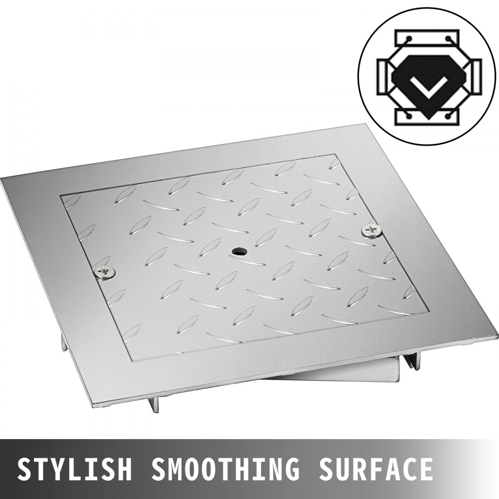 Vevor Chiusino Pozzetto 20x20 Cm Coperchio In Lamiera Zincata Per Barca E Nave