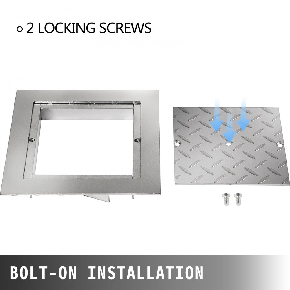 Vevor Chiusino Pozzetto 20x20 Cm Coperchio In Lamiera Zincata Per Barca E Nave