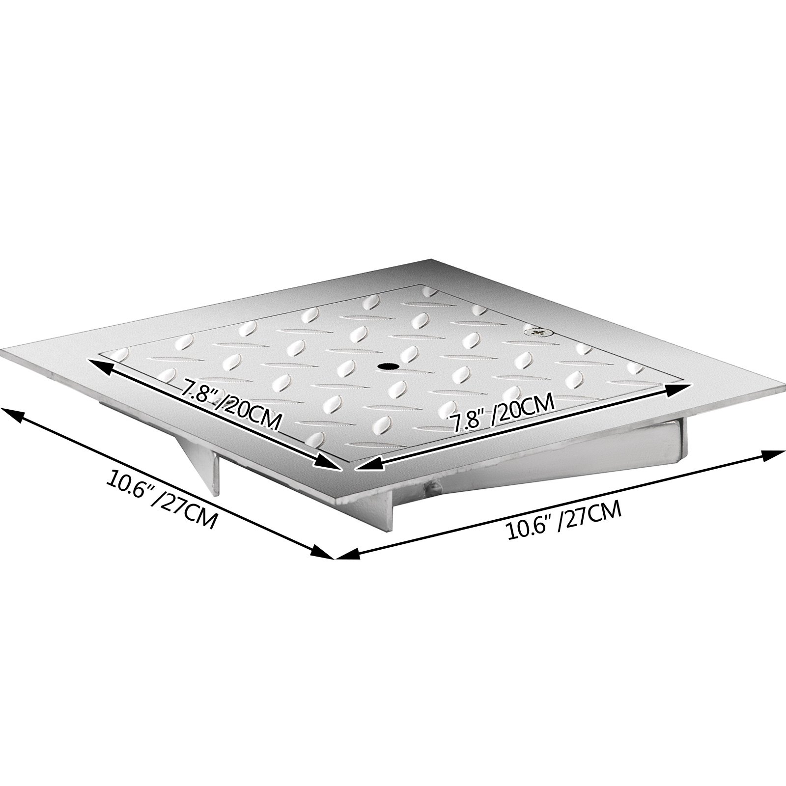 Vevor Chiusino Pozzetto 20x20 Cm Coperchio In Lamiera Zincata Per Barca E Nave
