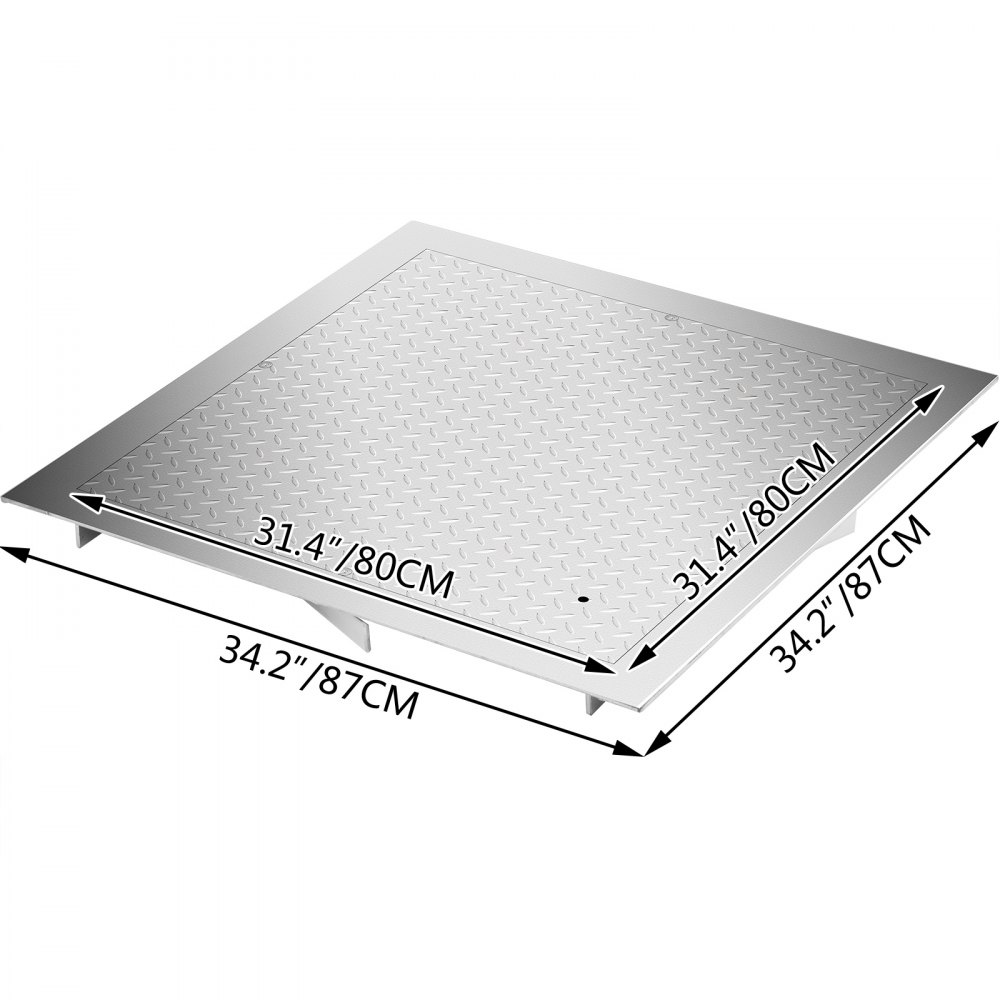 Vevor Chiusino Pozzetto 80x80 Cm Coperchio In Lamiera Zincata Per Barca E Nave