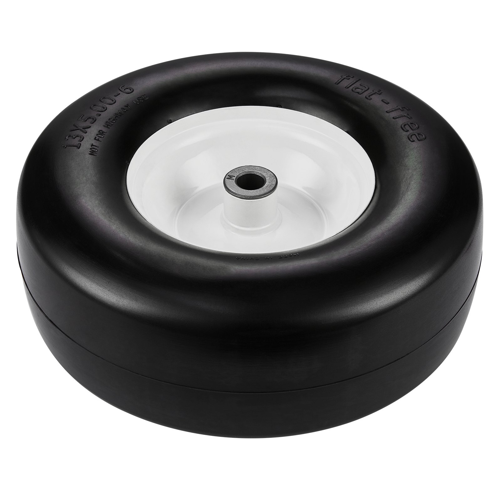 VEVOR Pneumatici per Tosaerba, Pneumatici per Trattori Tubeless da 13x5-6", Pneumatici in PU Antiforatura, Mozzo centrato da 3,25-5,9", Adattatore da 20 Pezzi per Trattori Tosaerba