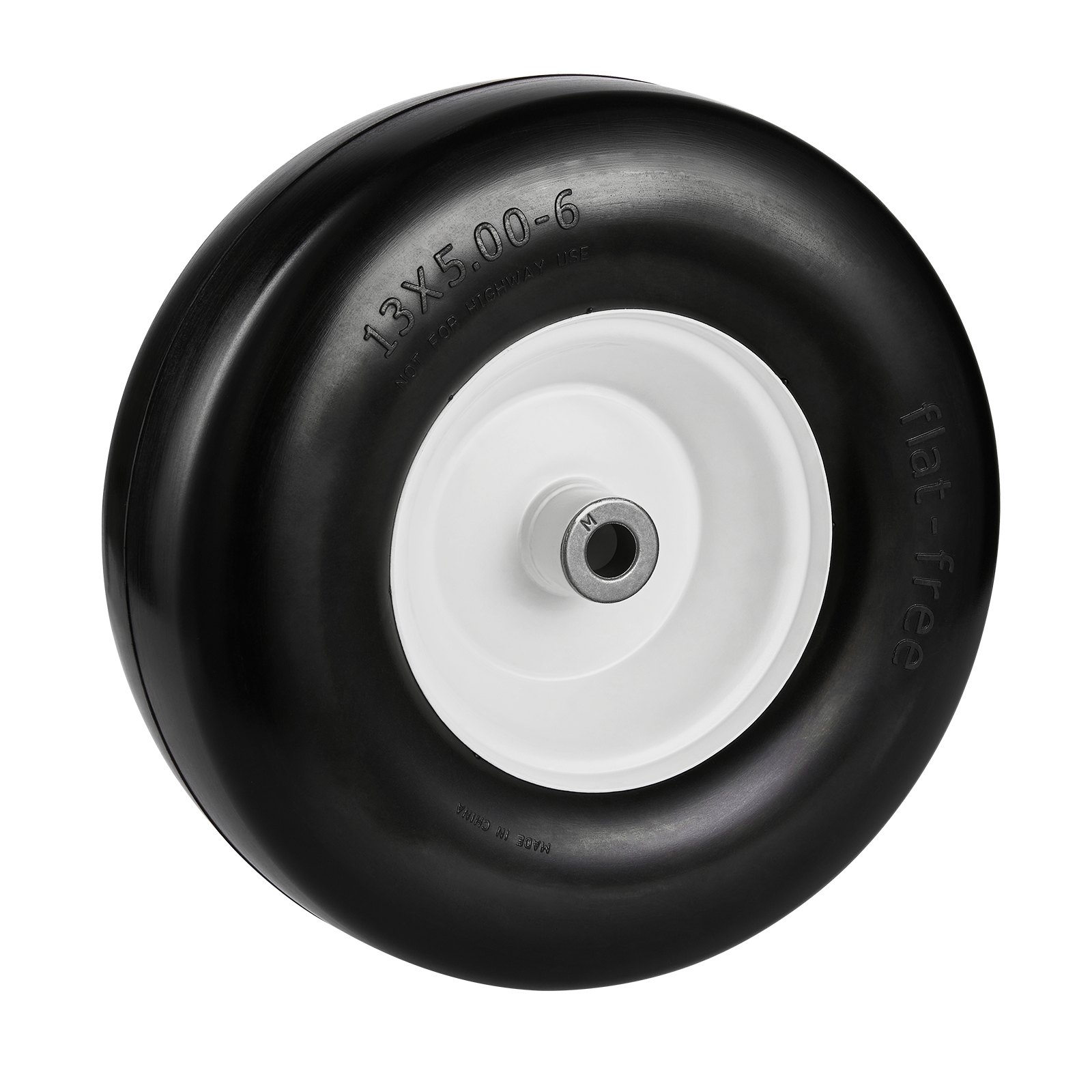 VEVOR Pneumatici per Tosaerba, Pneumatici per Trattori Tubeless da 13x5-6", Pneumatici in PU Antiforatura, Mozzo centrato da 3,25-5,9", Adattatore da 20 Pezzi per Trattori Tosaerba