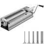 VEVOR Insaccatrice per Salsicce Orizzontale Manuale 7L in Acciaio Inox, Macchina Riempitrice 7L Orizzontale per Salsiccia Salumi da Tavolo Manuale Uso Commerciale Casalingo, Riempitrice di Salsicce